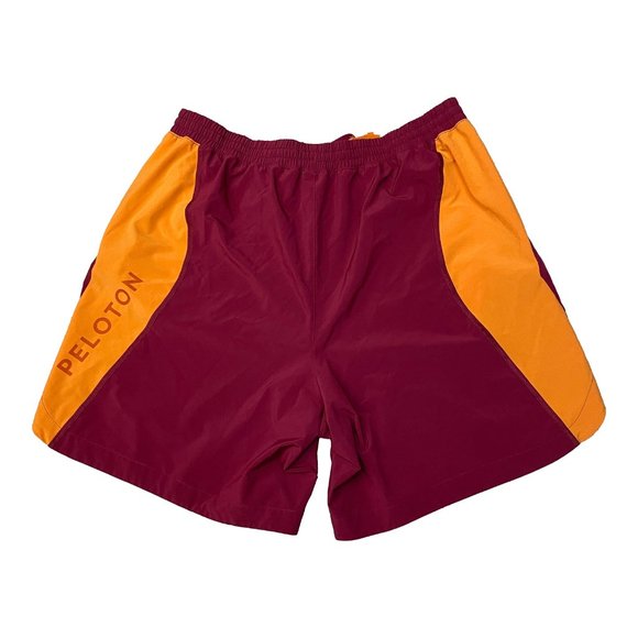 Peloton Shorts Mens Large Cranberry and Orange Running CrossFit - Picture 2 of 7